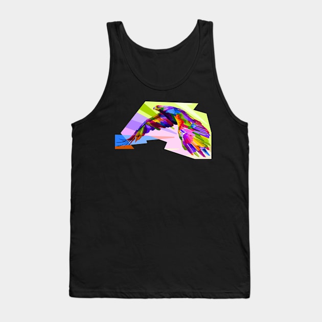 Eagle Flight Colorful Abstract Raptor Wildlife Nature Gift Tank Top by twizzler3b